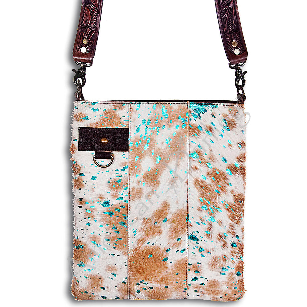 American Darling Hair-on Cowhide Leather Crossbody Bag – Large Western Style Purse