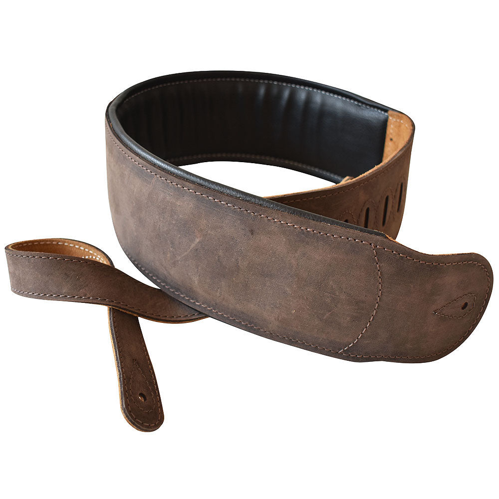 Leather Guitar Bass Strap 3.25 In Padded By Great American