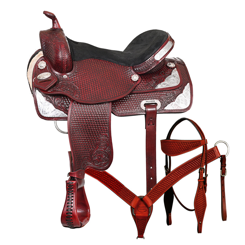 Hilason Western Horse Treeless Saddle American Leather Trail Barrel Tack