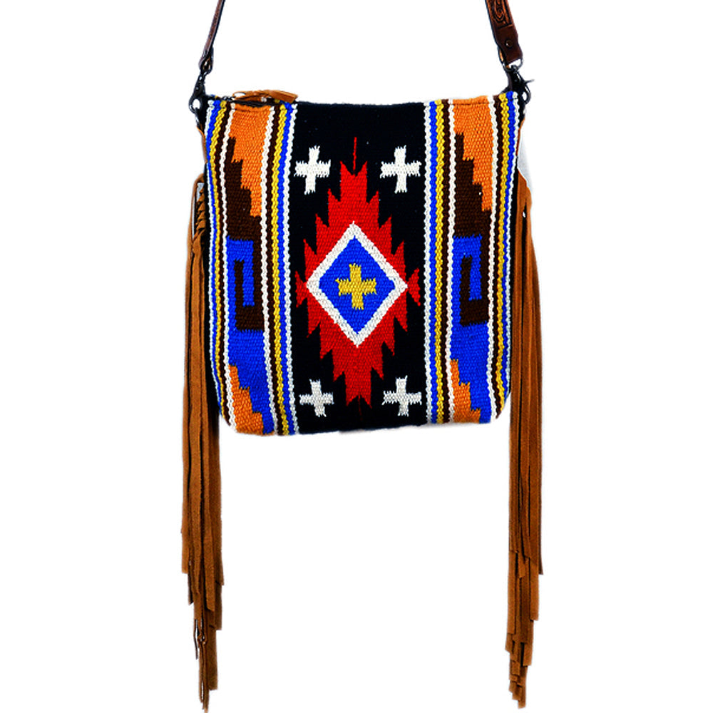 ADBG223 American Darling Saddle Blanket Genuine Leather Women Bag Western Handbag Purse