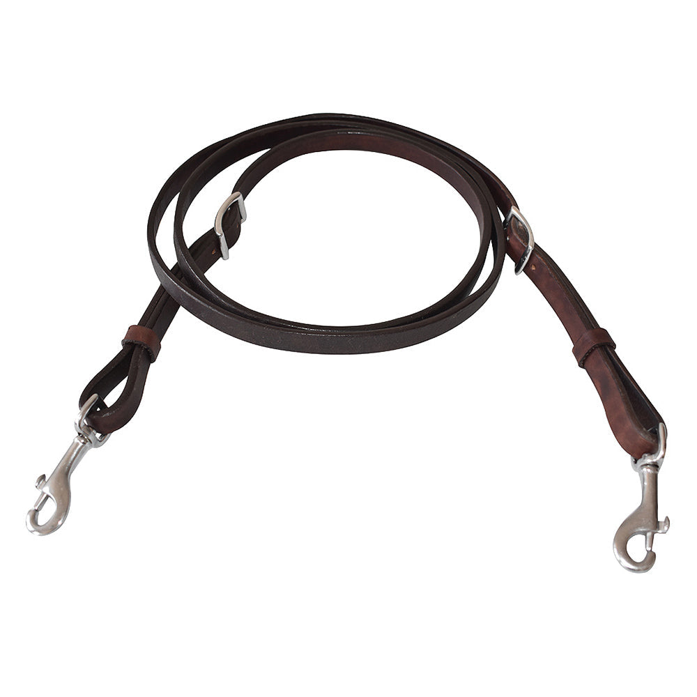 Hilason Horse Leather Split Reins 7Ft Walnut