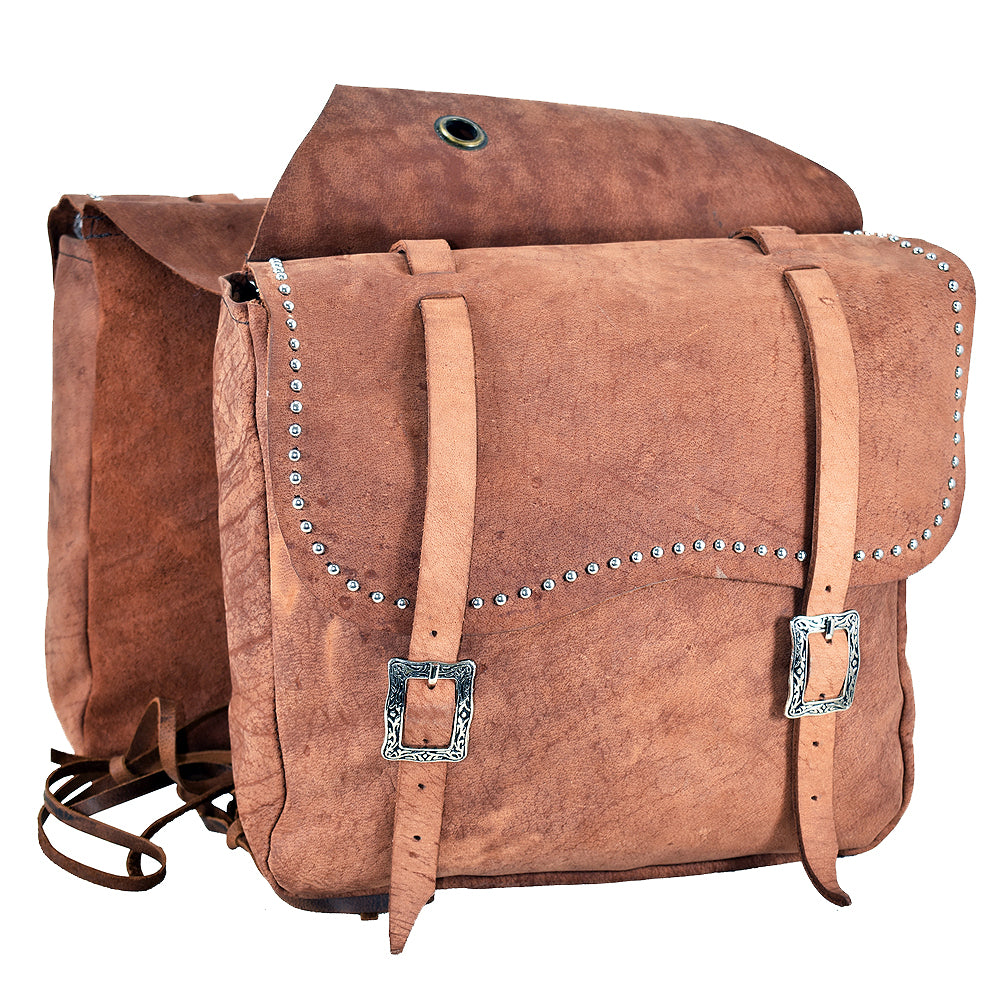 HILASON Soft Leather Horse Saddle Bag Tan | Equestrian Western Adjustable Closure