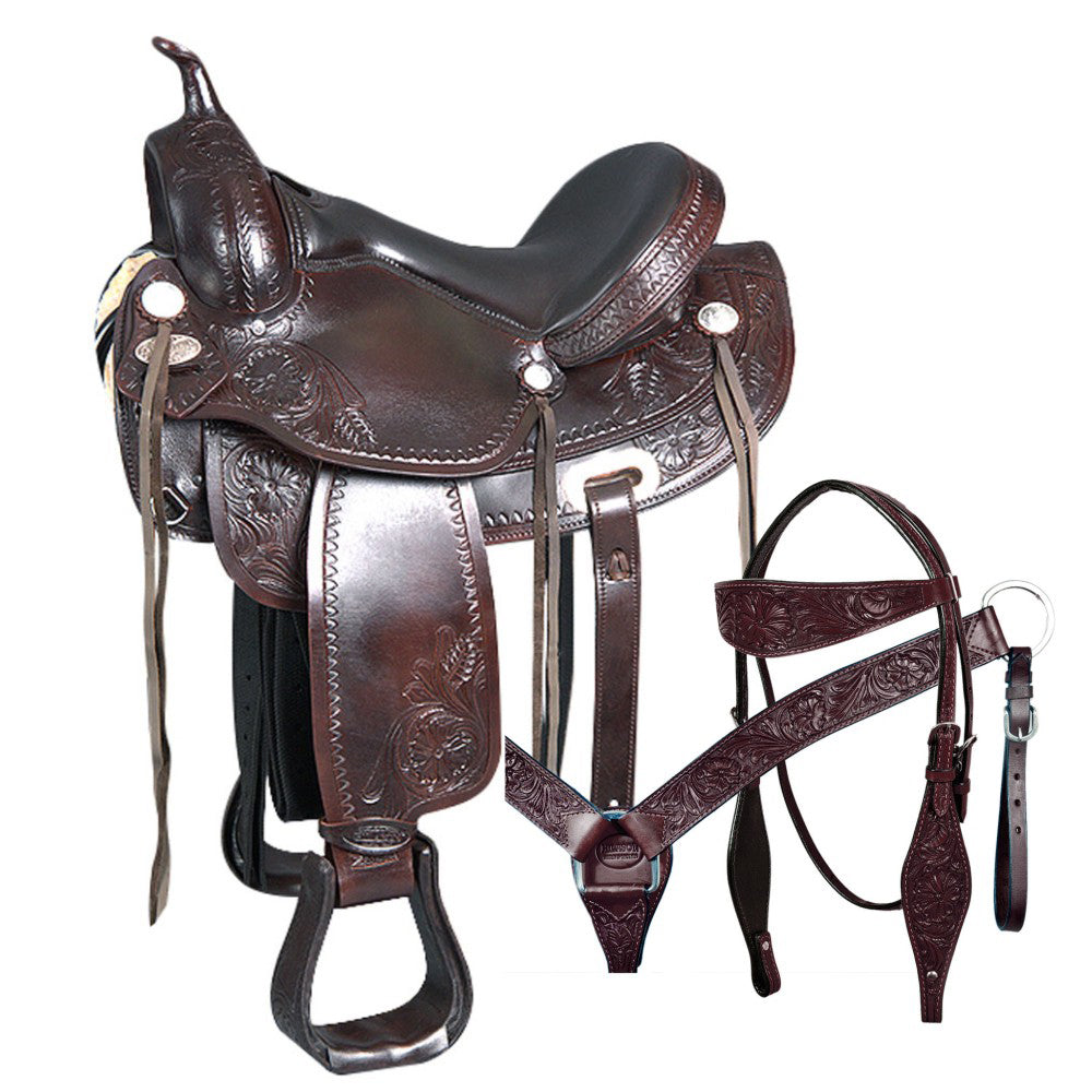 Western Horse Treeless Saddle American Leather Trail Pleasure Tack