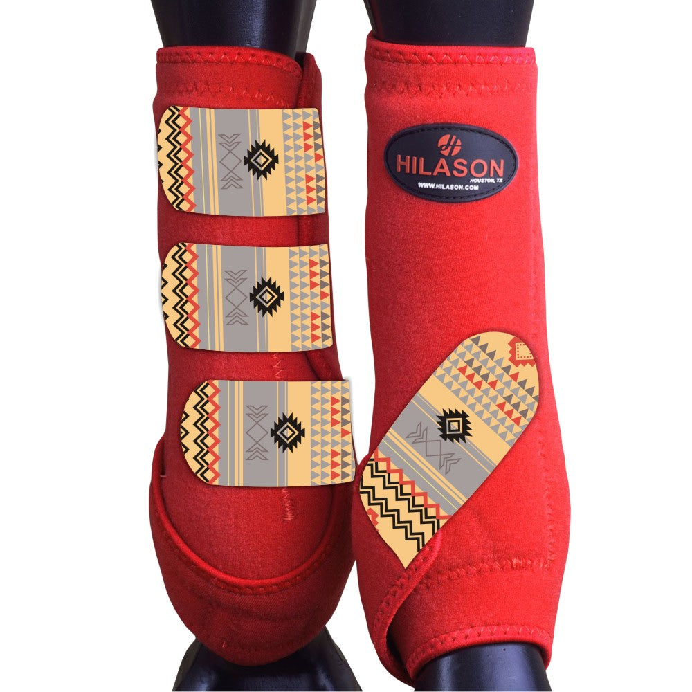 Large Hilason Horse Medicine Sports Boots Rear Hind Leg