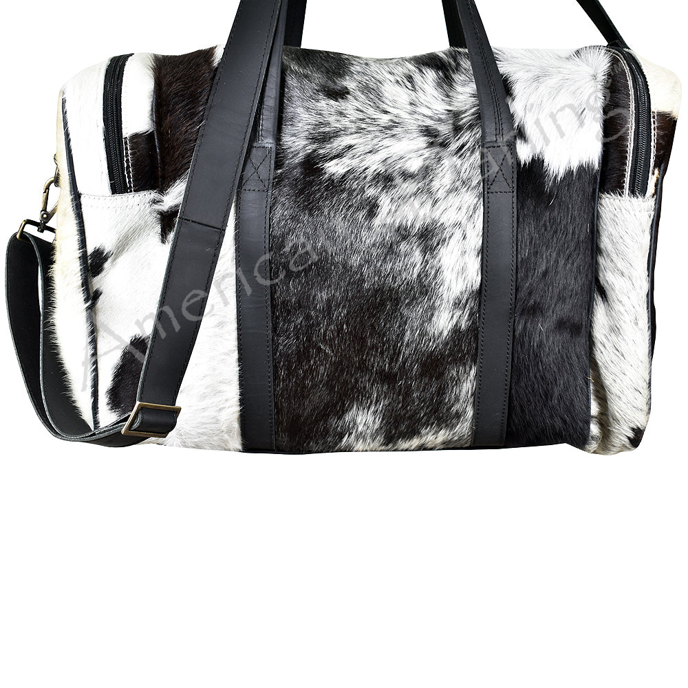 American Darling Duffel Saddle Blanket Fabric Genuine Leather Western Women Bag | Handbag Duffle Weekend Travel Bags for