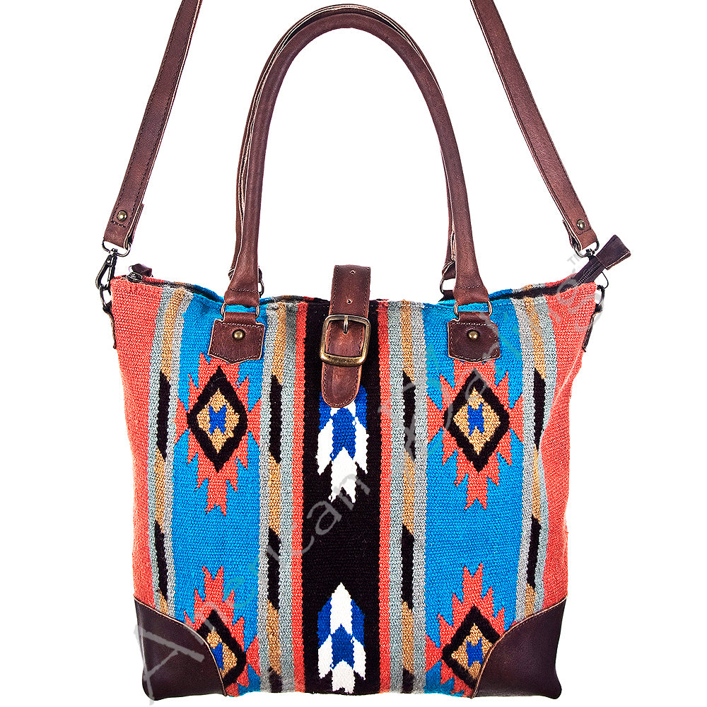 American Darling Tote Saddle Blanket Genuine Leather Western Women Bag Handbag Purse | Travel Bags College Casual