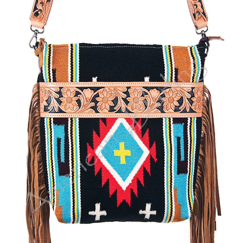 American Darling Crossbody Saddle Blanket Genuine Leather Western Women Bag | Handbag Weekend Travel Bags for