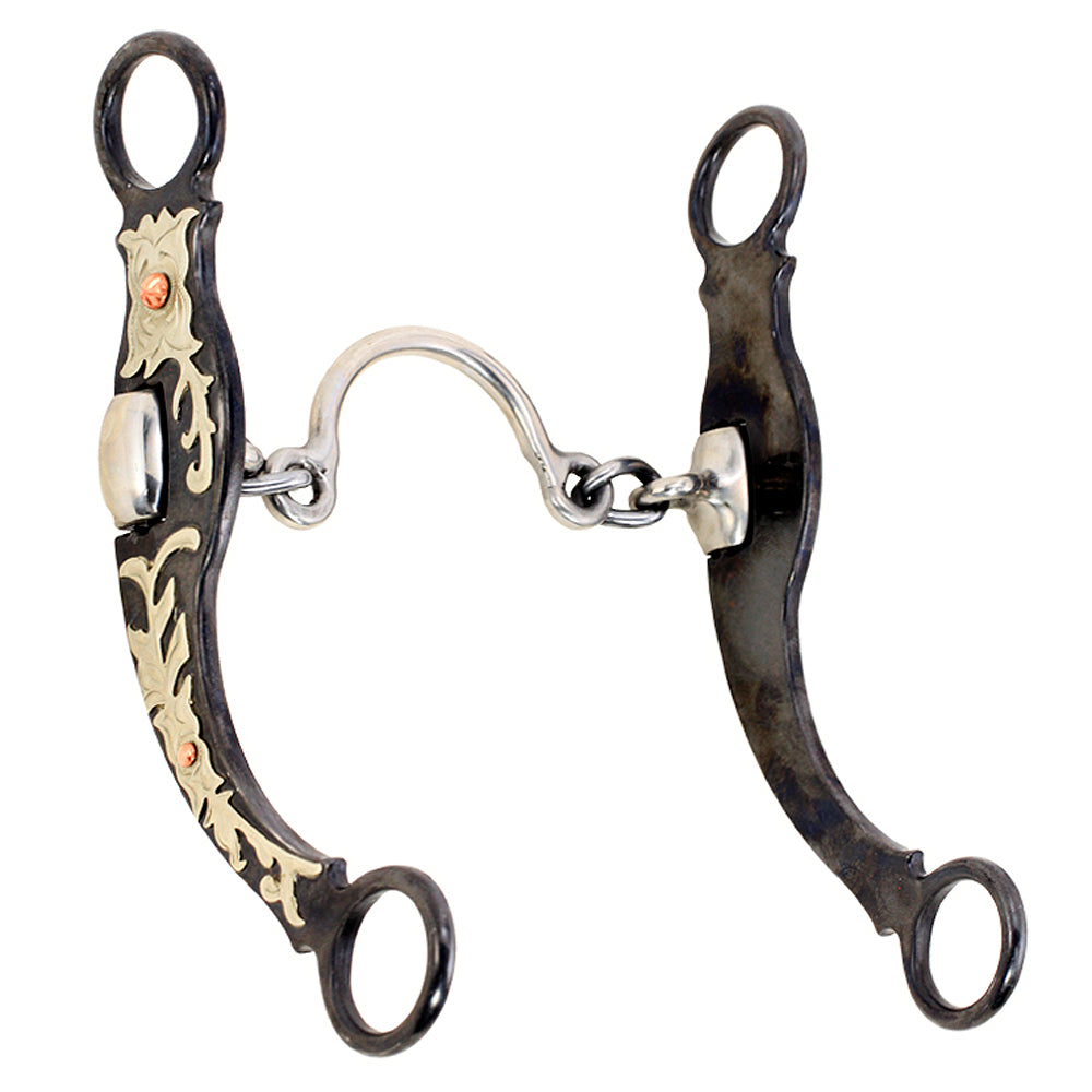 Hilason Cowboy Collection Floral Ported Chain H. Bit Classic Steel ...