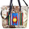 American Darling Hair-on Cowhide Tote Bag – Genuine Leather Western Handbag Adjustable Strap
