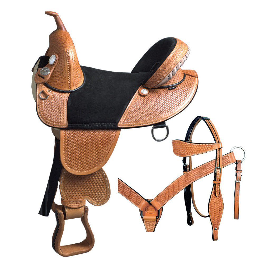 HILASON Western Horse Saddle Treeless American Leather Trail Barrel Tack | for Horses