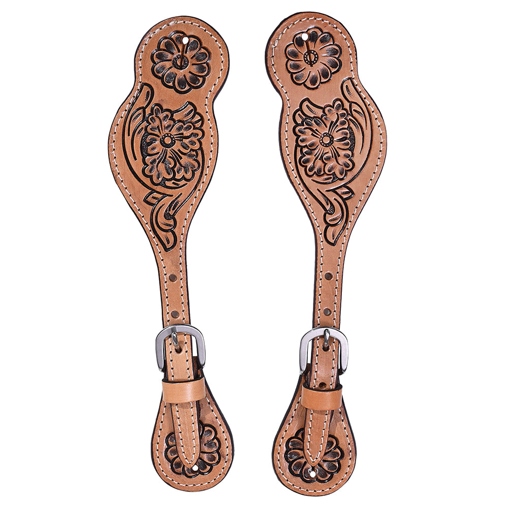 Hilason Western American Genuine Leather Cowboy Spur Straps Pair