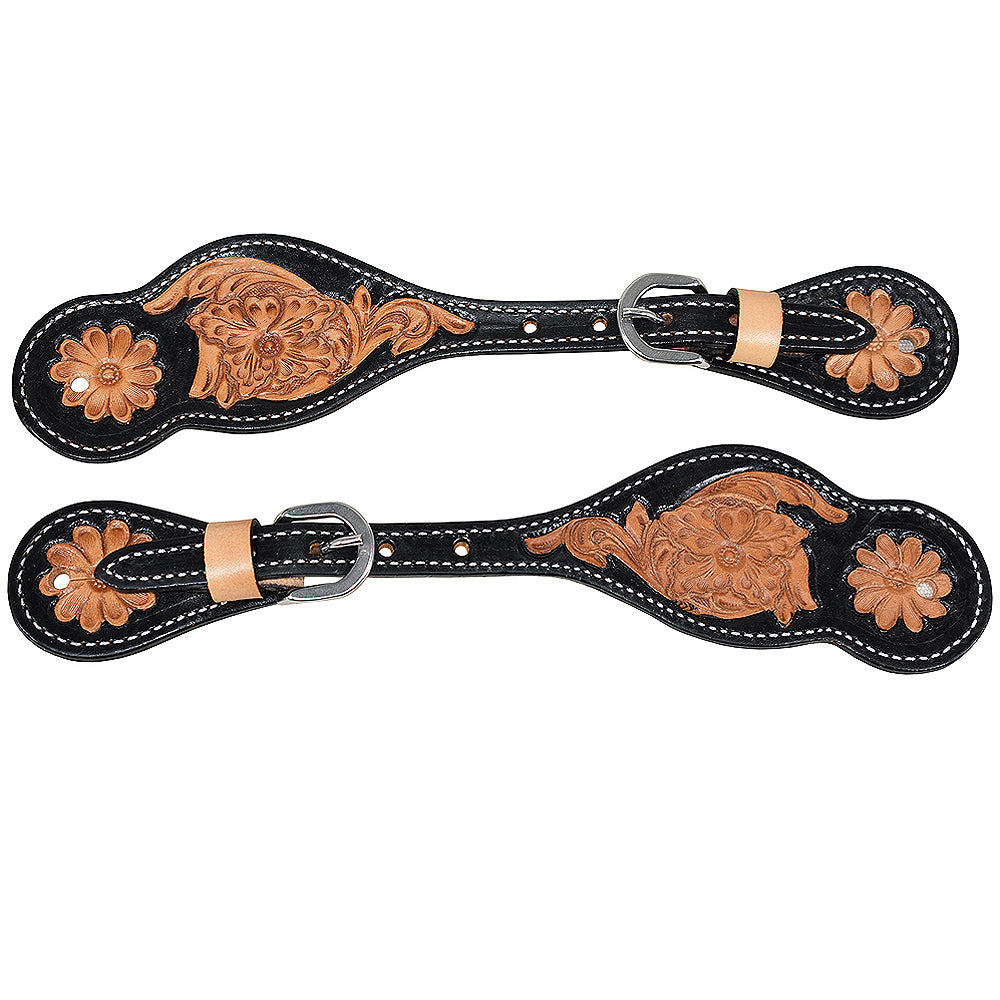 Hilason Western American Genuine Leather Cowboy Spur Straps Pair