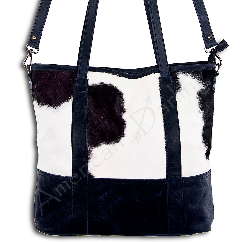 American Darling Women's Tote Bag Hair-On Genuine Leather Handbag and Ladies Purse