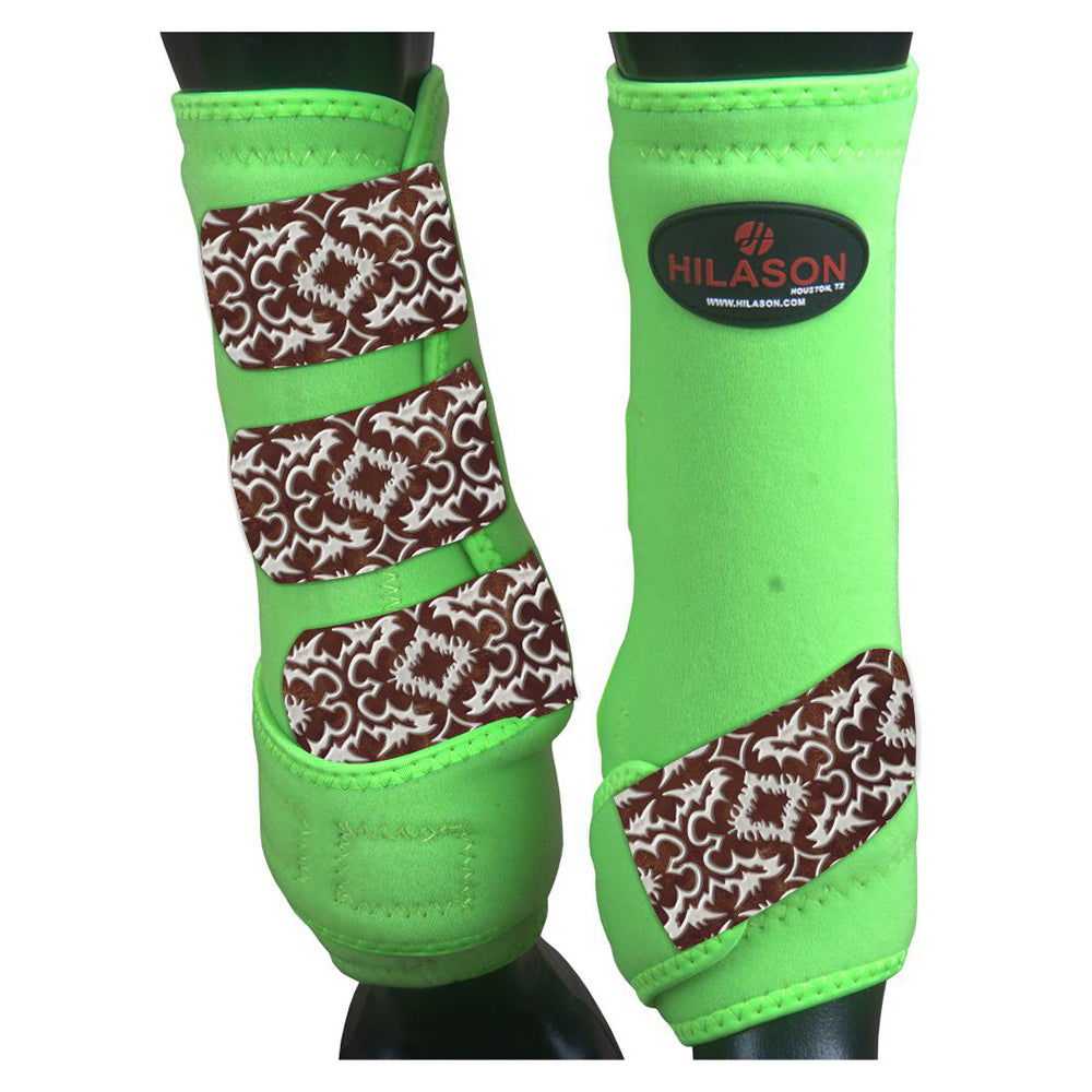 Large Hilason Horse Medicine Sports Boots Rear Hind Leg