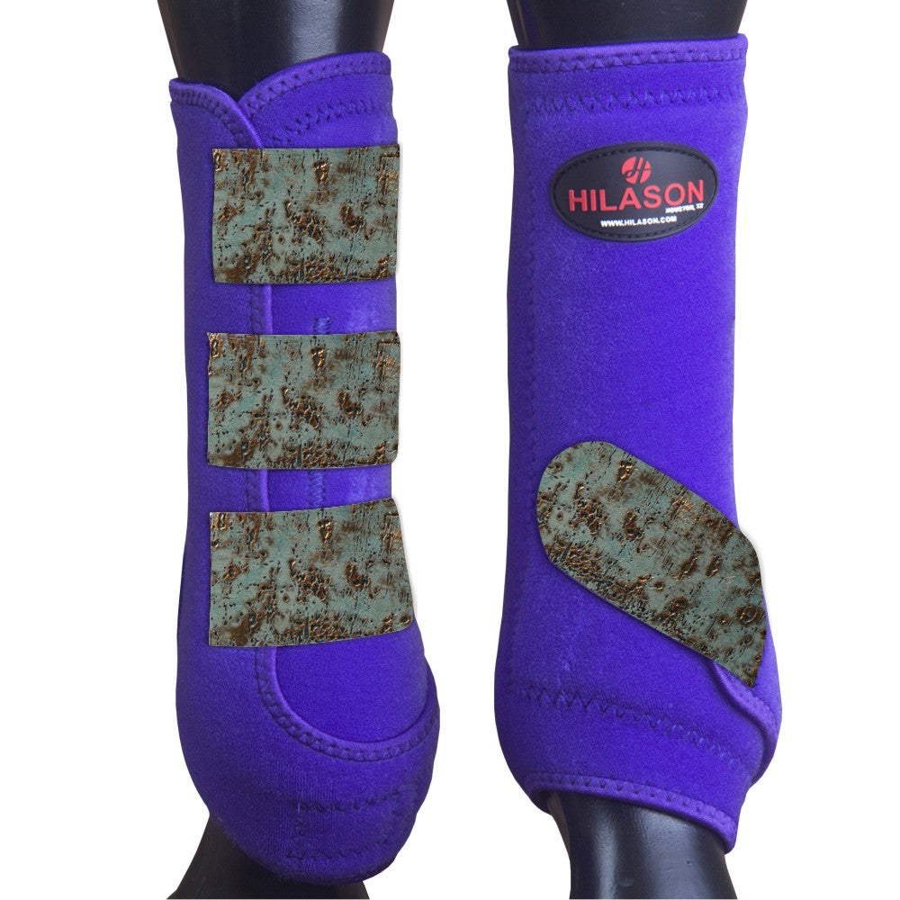 Purple HILASON Horse Medicine Sports Boots Front Leg
