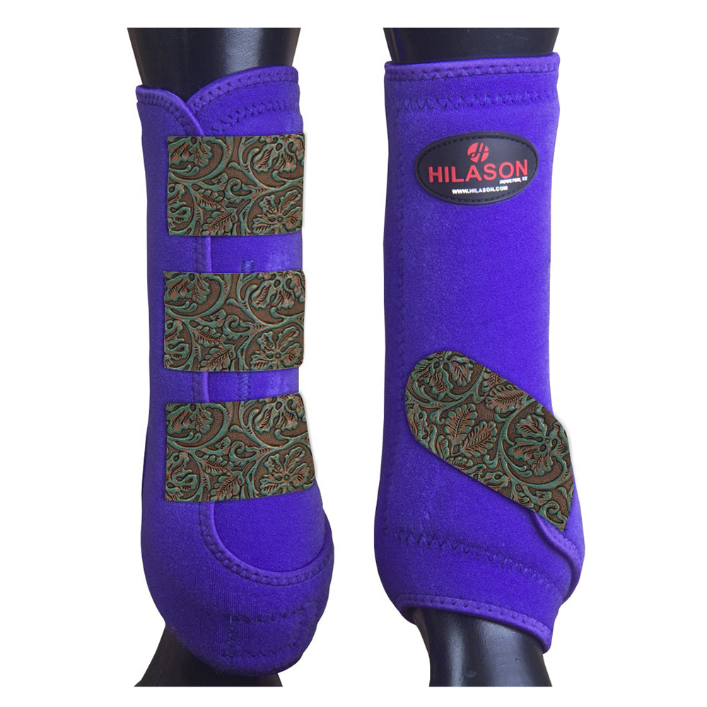 Medium Hilason Horse Medicine Sports Boots Rear Hind Leg