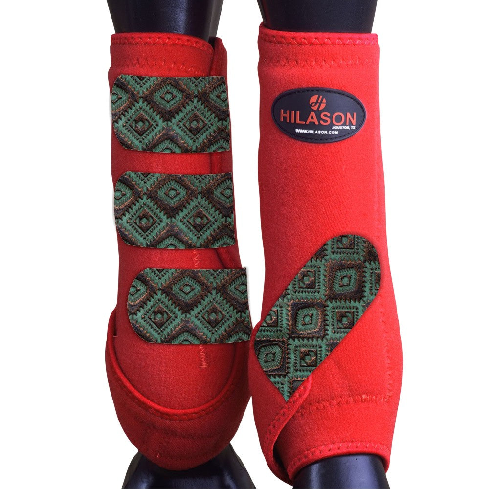 Large Hilason Horse Medicine Sports Boots Rear Hind Leg