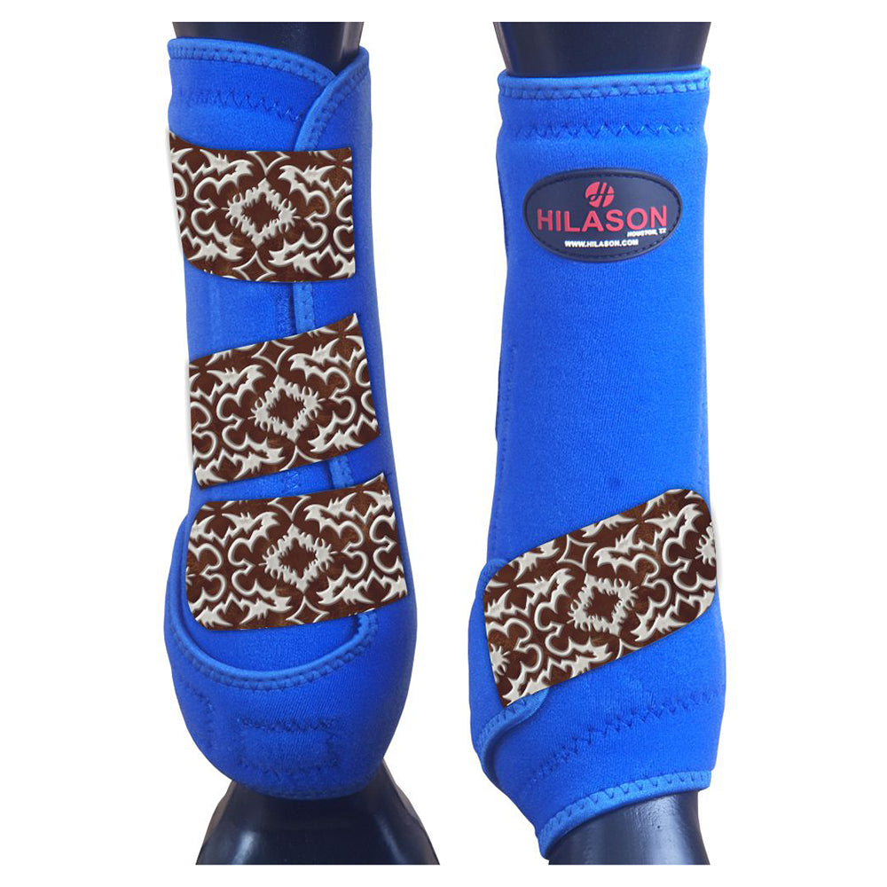 Medium Hilason Horse Medicine Sports Boots Rear Hind Leg