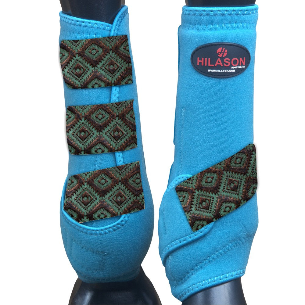 Large Hilason Horse Medicine Sports Boots Rear Hind Leg