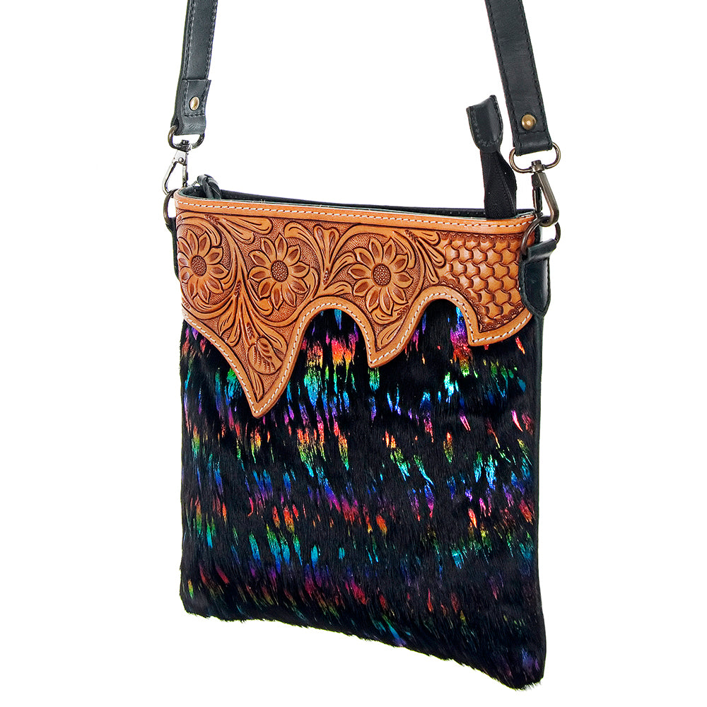 American Darling Crossbody Hair On Genuine Leather women bag western handbag purse