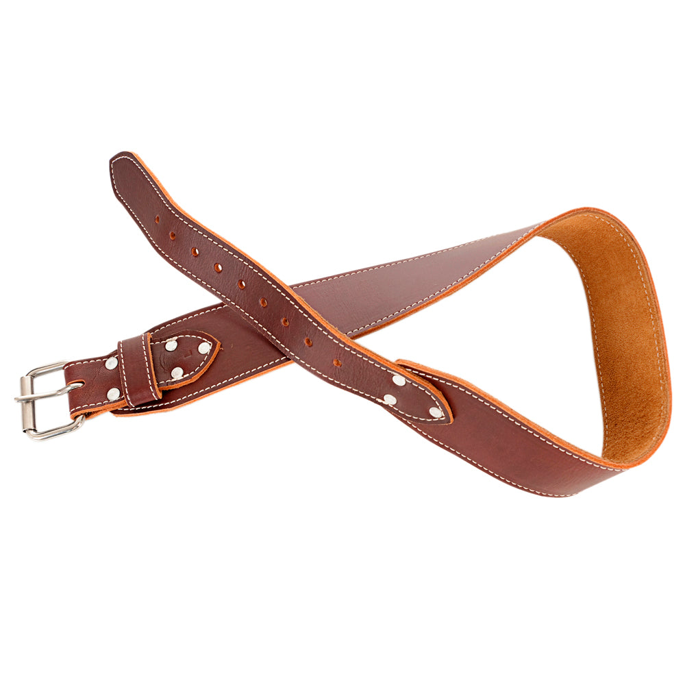 Hilason Leather 3" Ranger Work Tool Belt 2" Heavy Nickel Roller Buckle