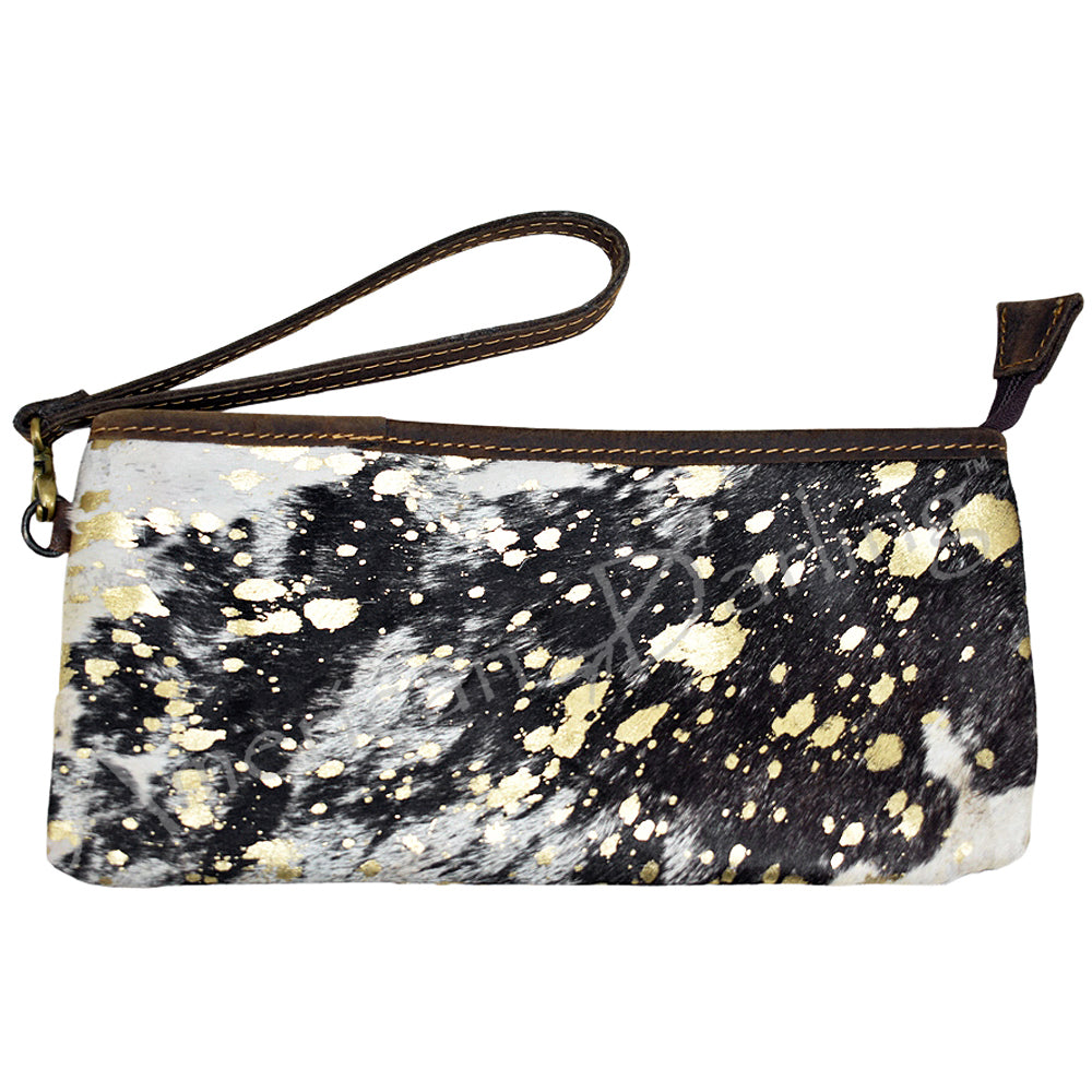 American Darling Wristlet Hair -On Saddle blanket Genuine Leather Western Women Bag | Handbag Purse Travel Clutch