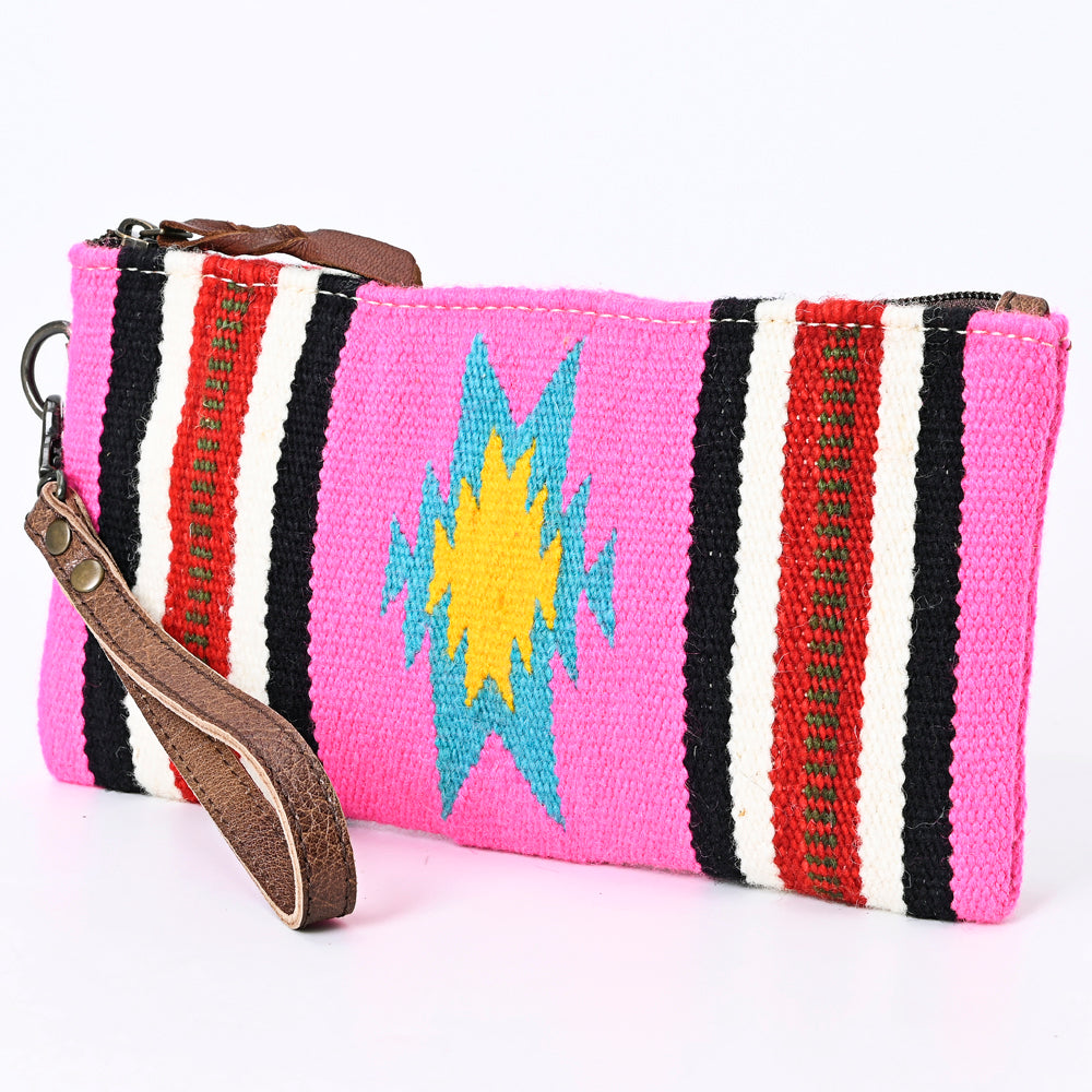 American Darling Wristlet Hair -On Saddle blanket Genuine Leather Western Women Bag | Handbag Purse Travel Clutch