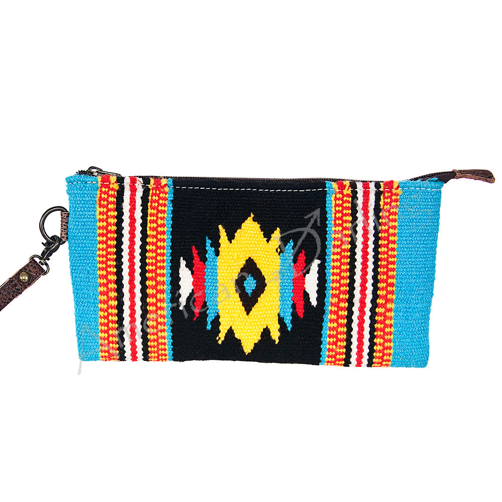 American Darling Wristlet Hair -On Saddle blanket Genuine Leather Western Women Bag | Handbag Purse Travel Clutch
