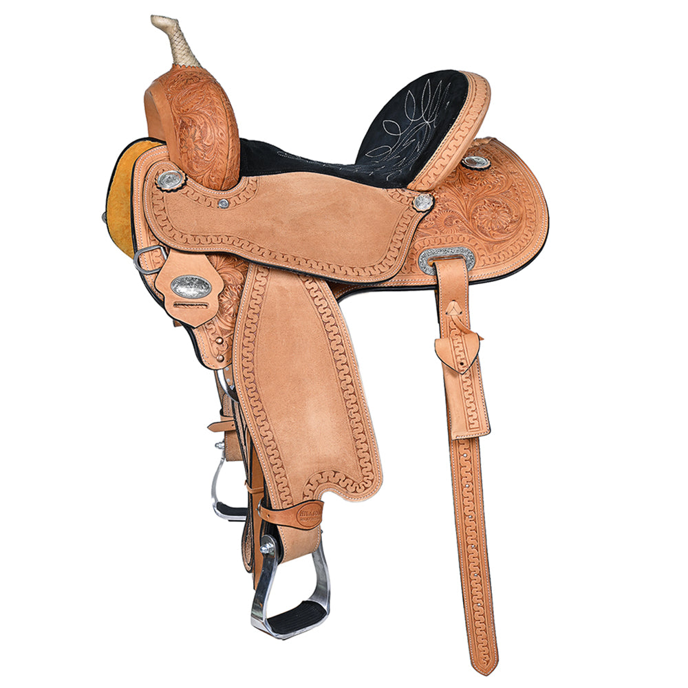 HILASON Western Horse Barrel Racing Saddle Trail American Leather | for Horses