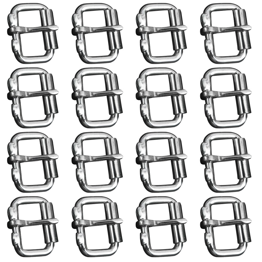 1 In 5Mm Hilason Assorted Multi-Purpose Sliver Metal Roller Buckle