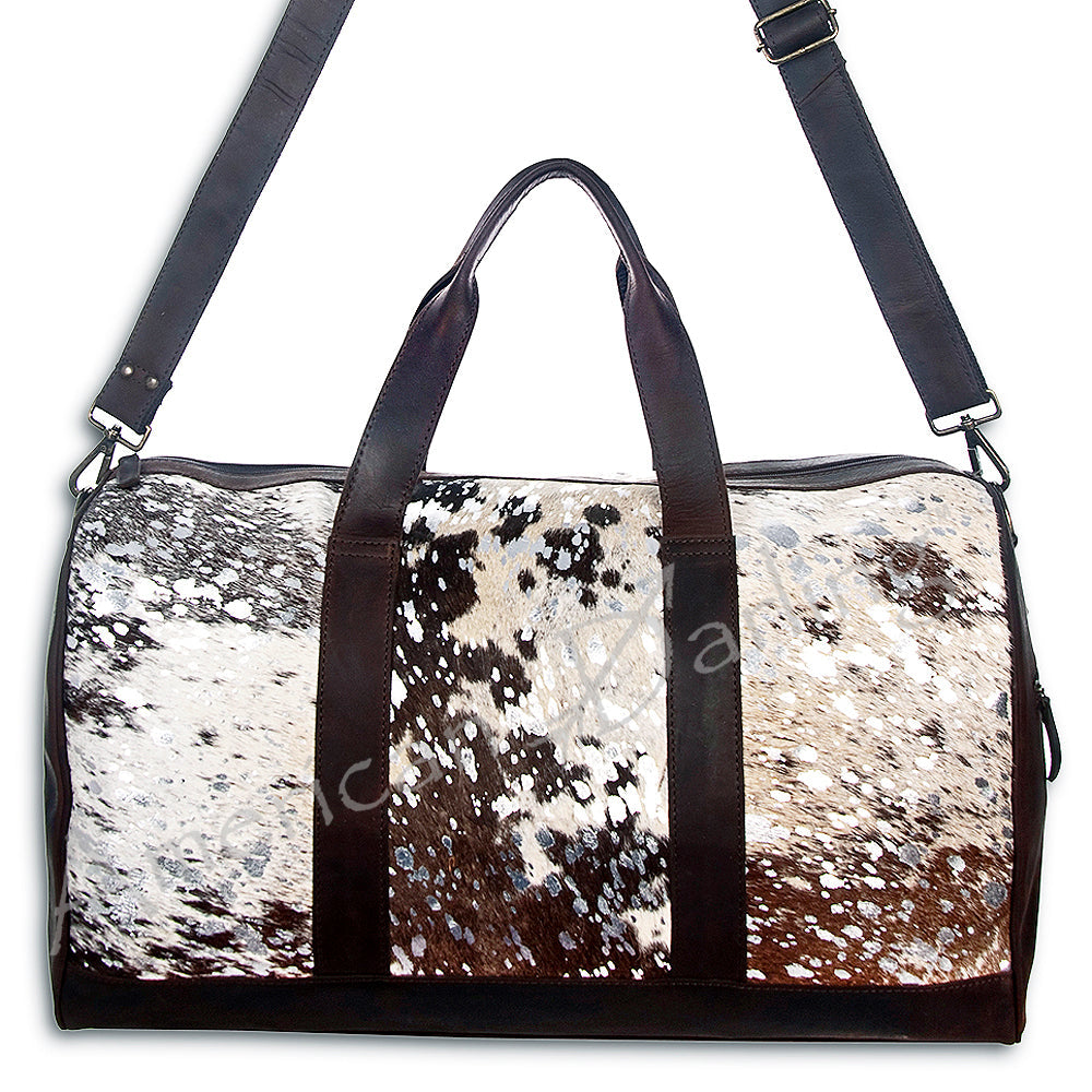 American Darling ADBGS174ACSL Duffel Hair On Genuine Leather Women Bag Western Handbag Purse
