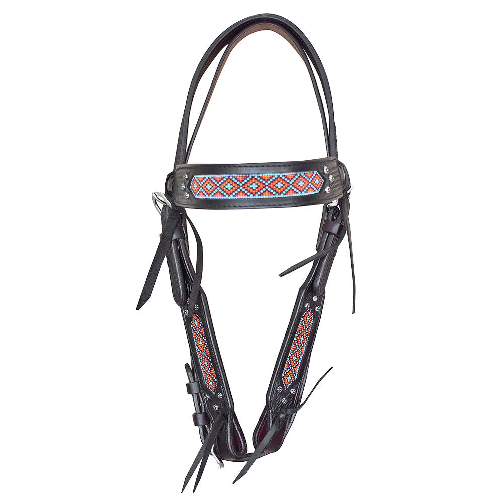 HILASON Western Horse Headstall Breast Collar Set American Leather Black