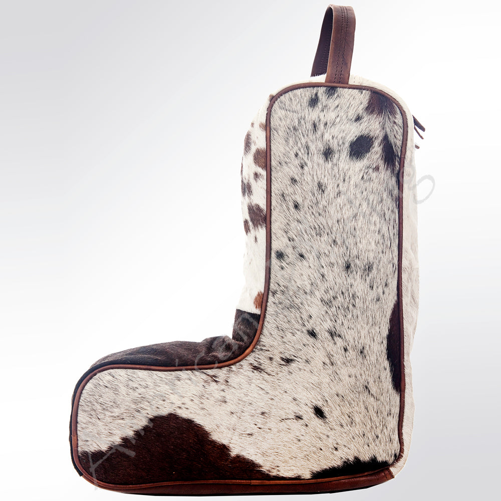 American Darling ADBG354BRW Boot Cover Hair On Genuine Leather Women Western Handbag | Bag| Handcrafted Bag