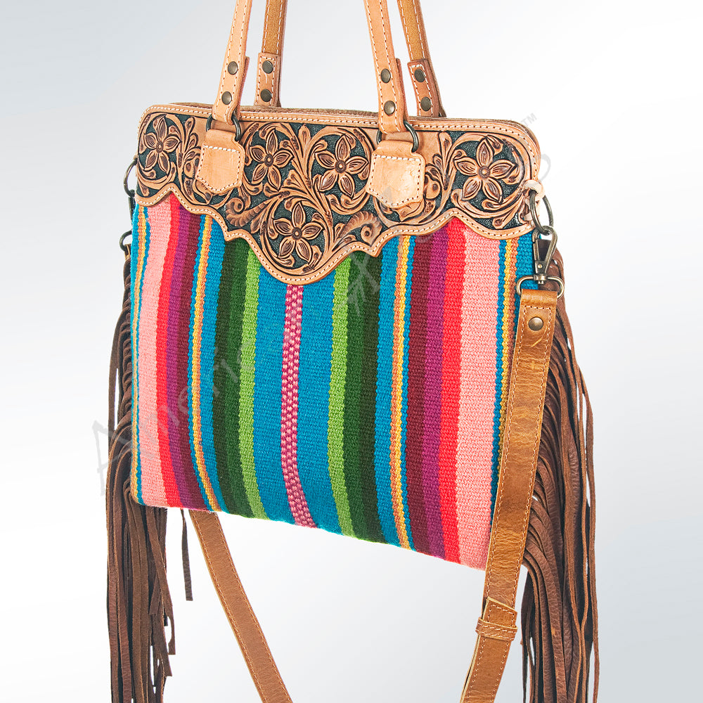 American Darling Cross Body Hand Tooled Hair on-Genuine Leather Western Women Bag Handbag Purse | Crossbody for Cute