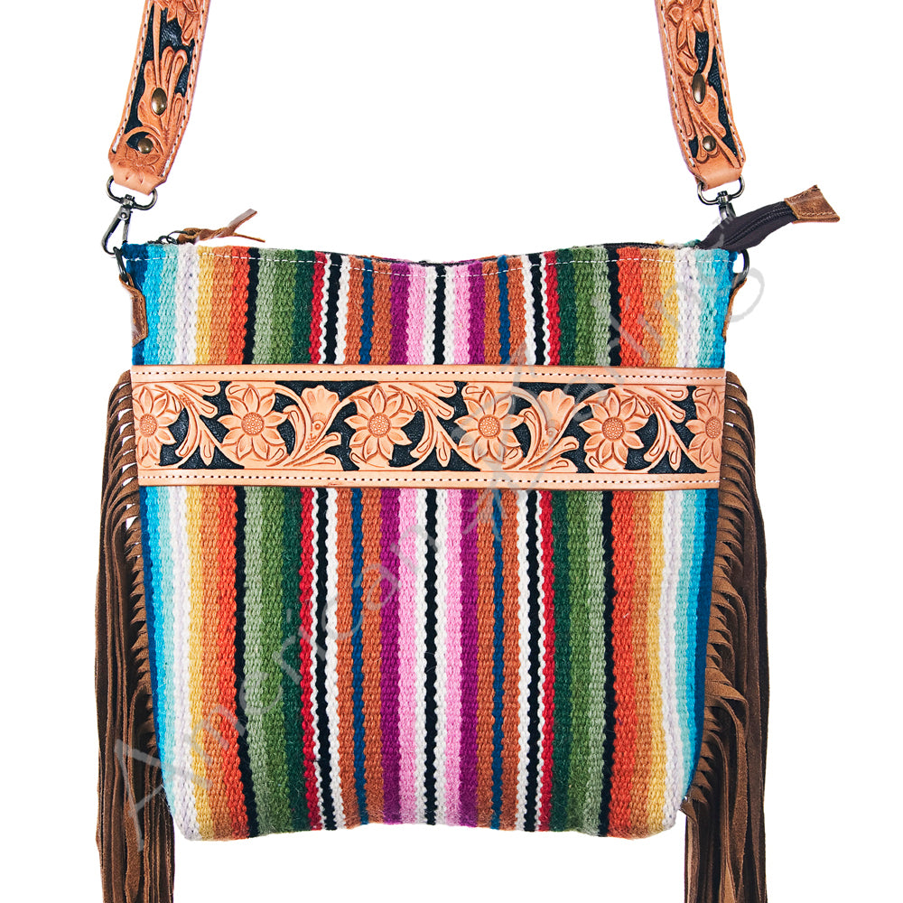 American Darling Large Crossbody Saddle Blanket Genuine Leather Western Women Bag Handbag Purse | Travel Bags College Casual