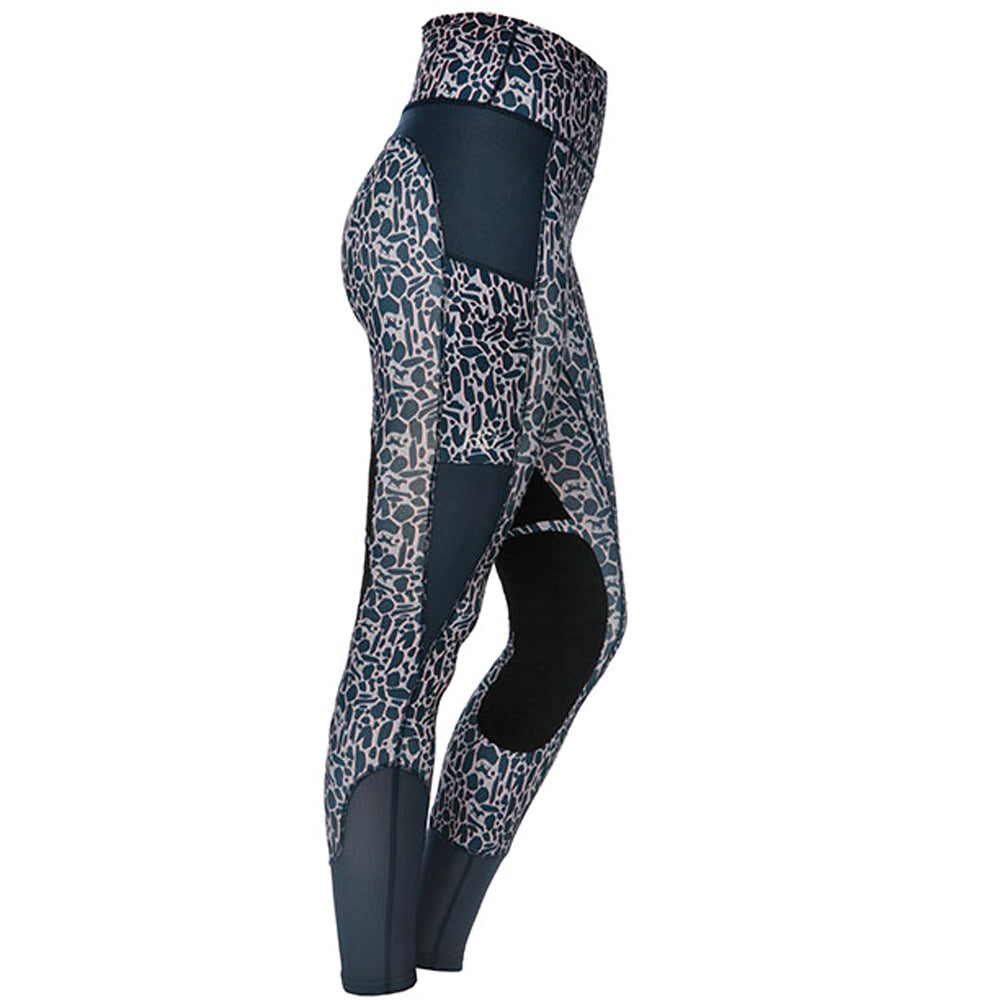 HORSEWARE Multi-Sport Performance Riding Tights Leopard Print Knee Grip