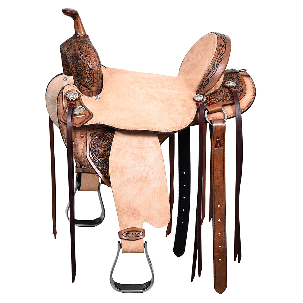 HILASON Flex Tree Western Horse Saddle in American Leather Barrel Trail | for Horses