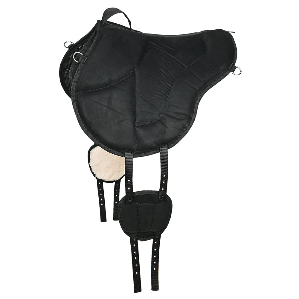 HILASON Horse Bareback Saddle Ride On Pad Anti Slip Base Black