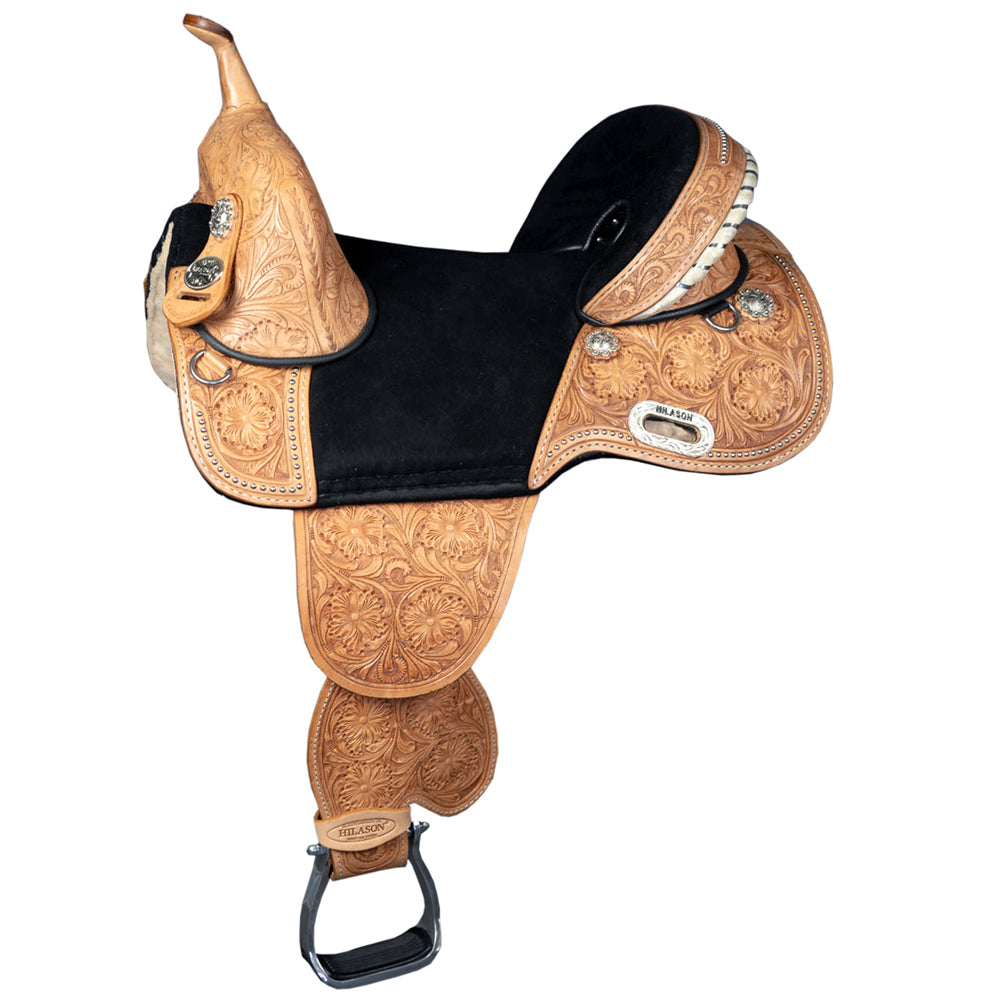 HILASON Western Horse Saddle Treeless Trail Barrel American Leather | for Horses