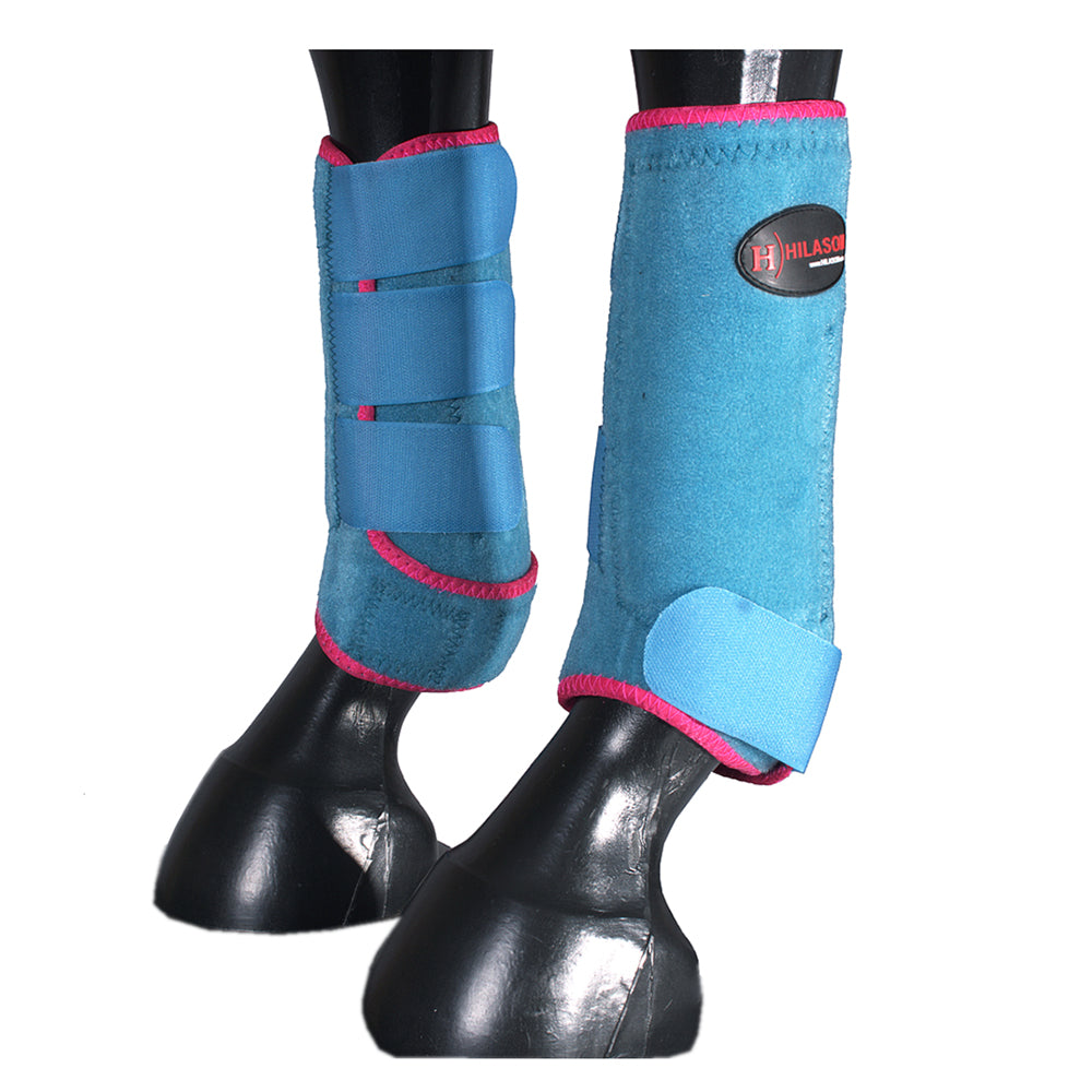 HILASON L M S Horse Rear Hind Leg Sport Boots Printed Hind Rear Leg Boots