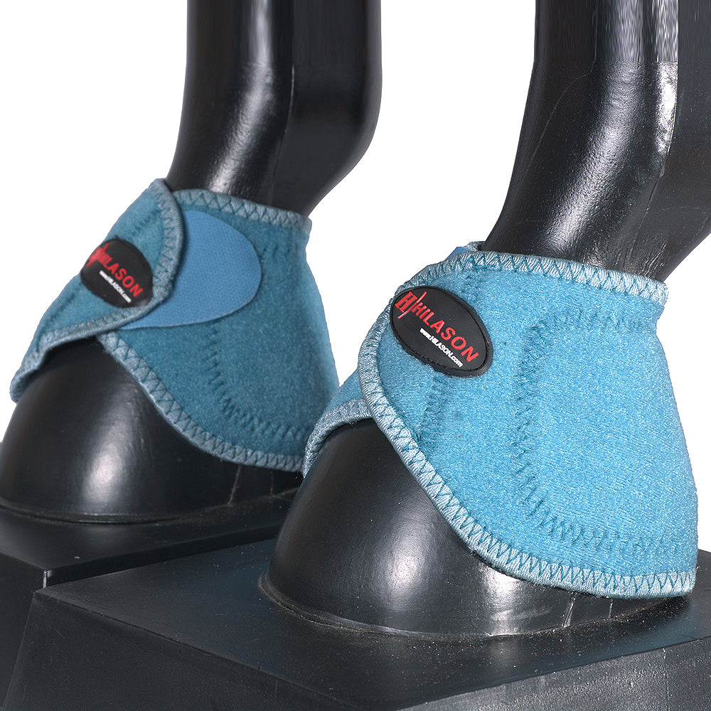 HILASON Bell Boots for Horses No Turn Protection Comfort & Durability Quick Wrap Hook and Loop Jumping Sold in Pairs