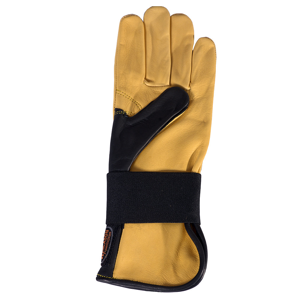 HILASON Bull Riding Gloves Genuine Leather Left-Hand SIZE (6" to 10") | Horse Horseback Women Men