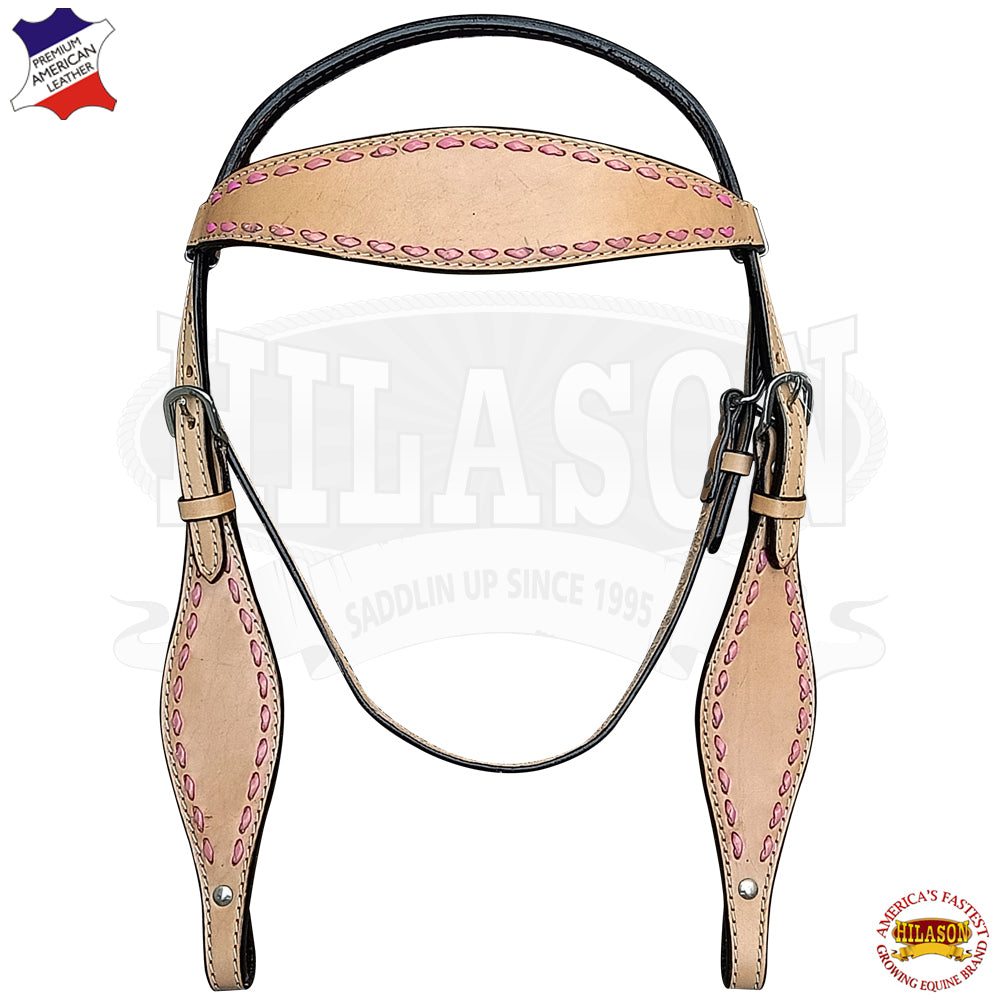 HILASON Western Horse Bridle Headstall Tack Tan American Leather