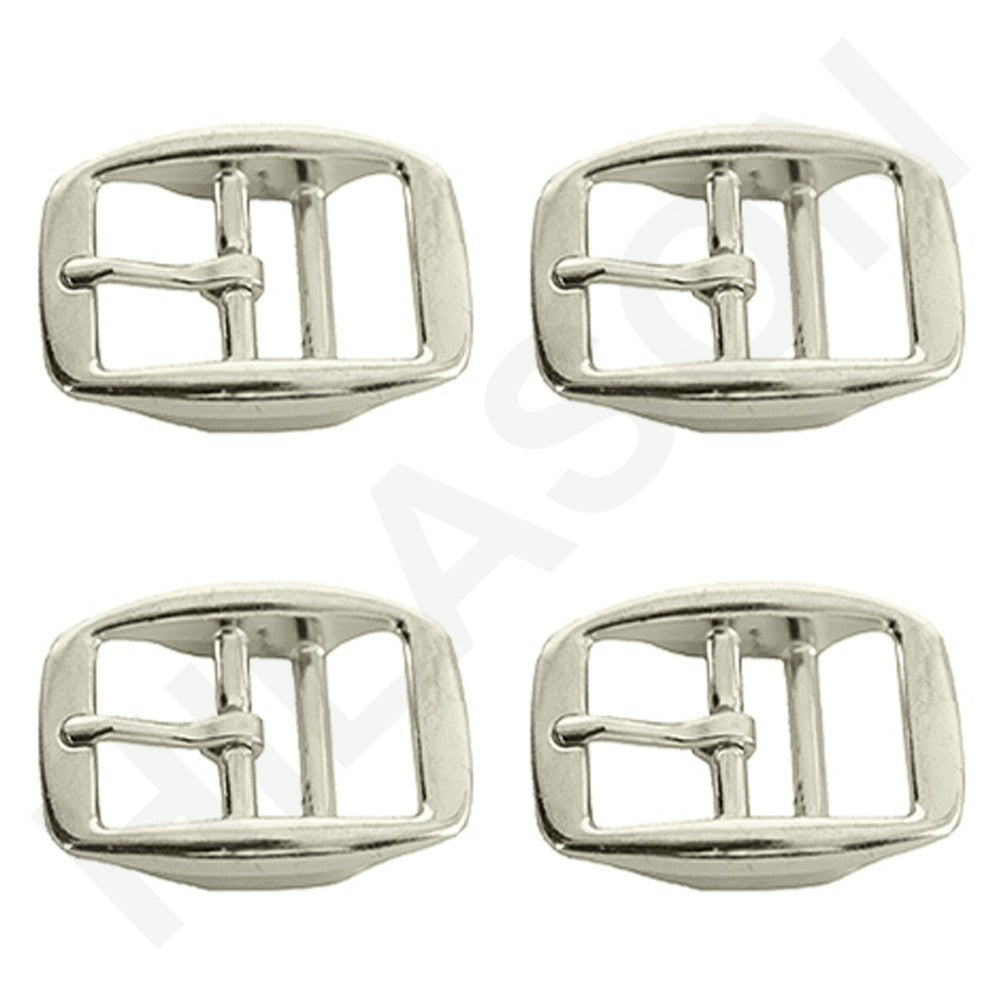 3/4 In Die Cast Double Bar Buckle Nickel Plated By Hilason
