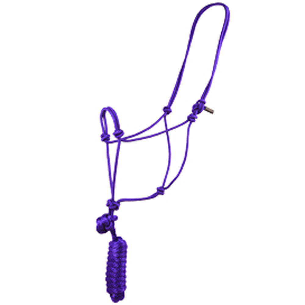 8 Ft Hilason Horse Halter Basic Poly Rope With Lead Purple