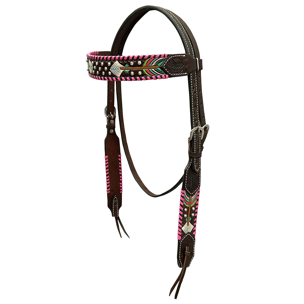 HILASON Western Horse Headstall Breast Collar & Spur Strap Tack Set American Leather Floral Carving | Straps for Horses
