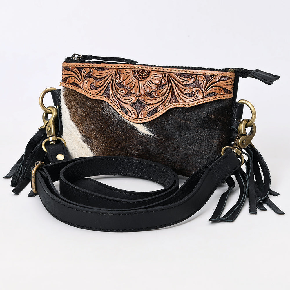 American Darling Cross Body Hand Tooled Hair on-Genuine Leather Western Women Bag Handbag Purse | Crossbody for Cute