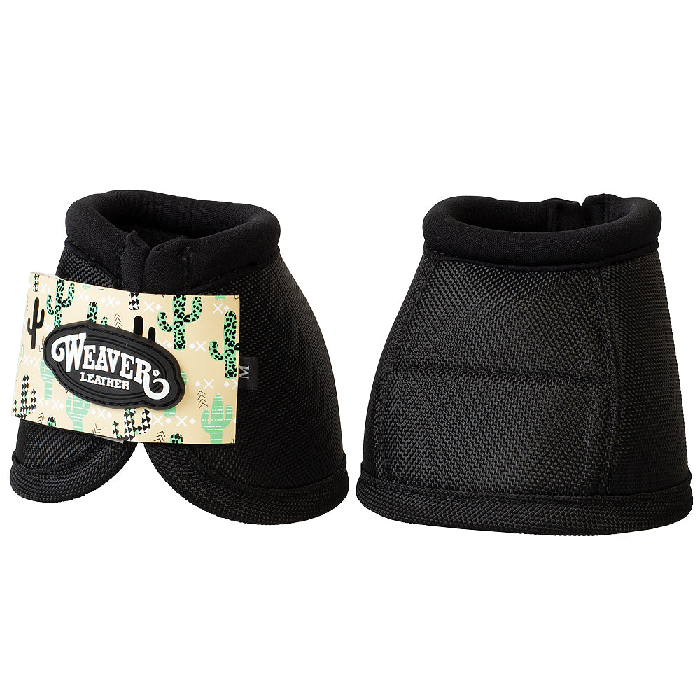 Medium Weaver Leather Horse Bell Boots Ballistic No Turn Black Cactus