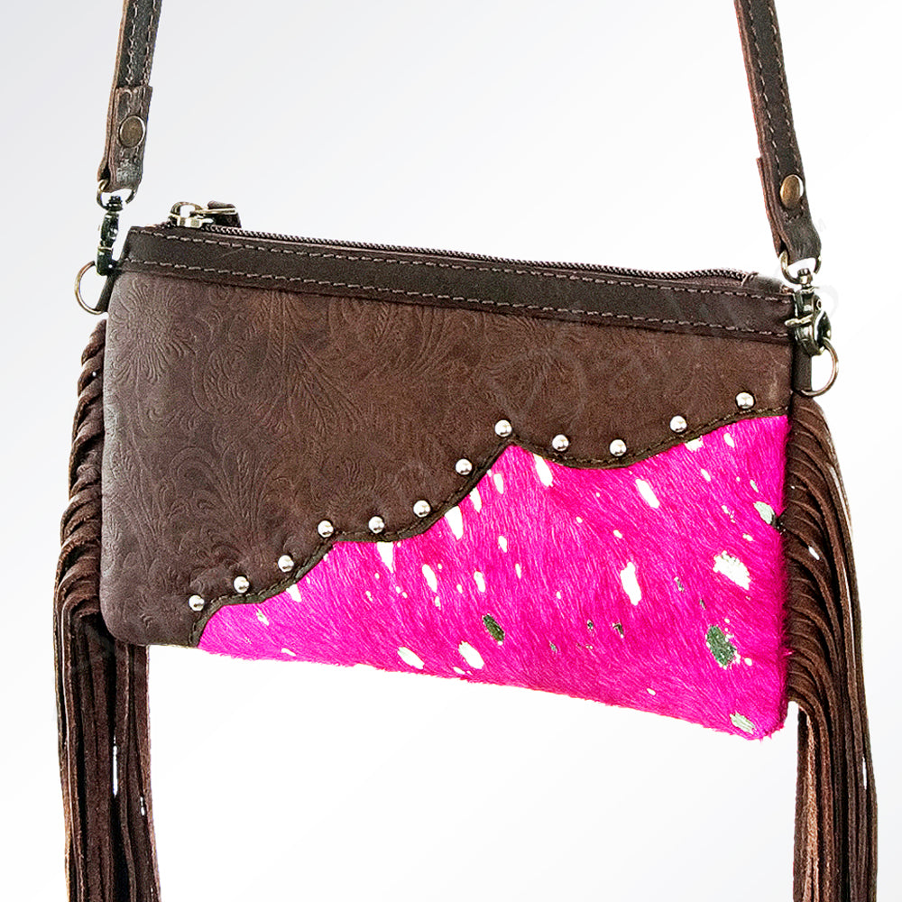 American Darling Cross Body Hand Tooled Hair On-Genuine Leather Western Women Bag Handbag Purse | Crossbody for Cute