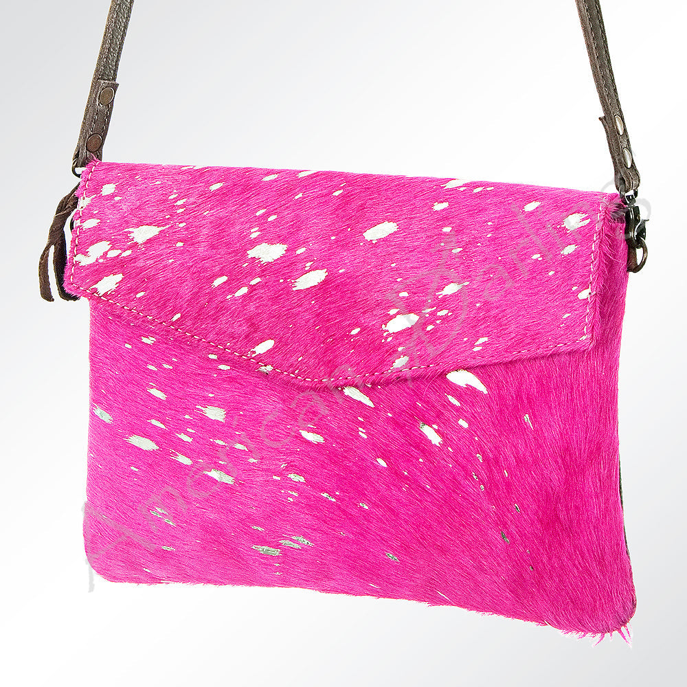 American Darling ADBGS178PKACSL Envelope Hair On Genuine Leather Women Bag Western Handbag Purse